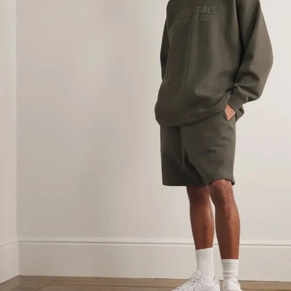 Fear of God Essentials Olive Long Sleeve Sweatshirt